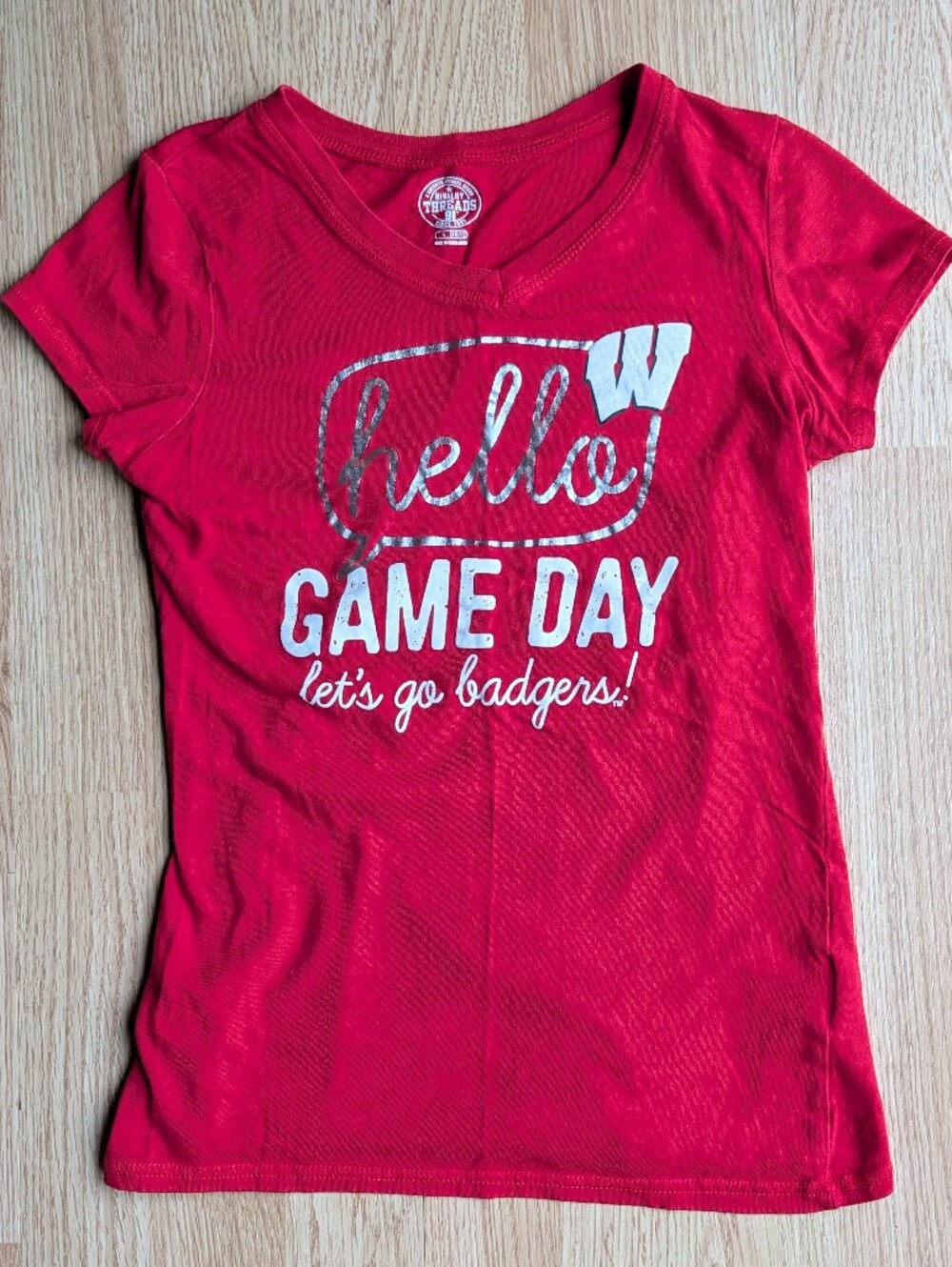 WI Badgers Game Day Tshirt (Girls 10/12)